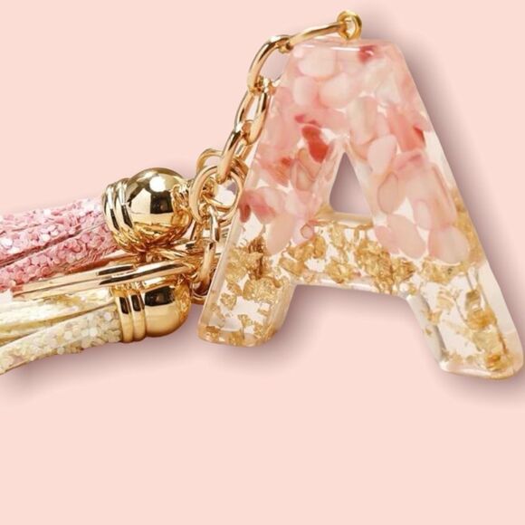 3/$25❗️Boho Letter “A” Charm Keychain - Picture 2 of 3